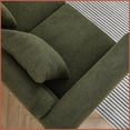 thumbnail image 2 of 60-Inch Modern Streamline 2-Seater Sofa with 2 Pillows, Teddy Fabric for Living Room Bedroom, 2 of 13