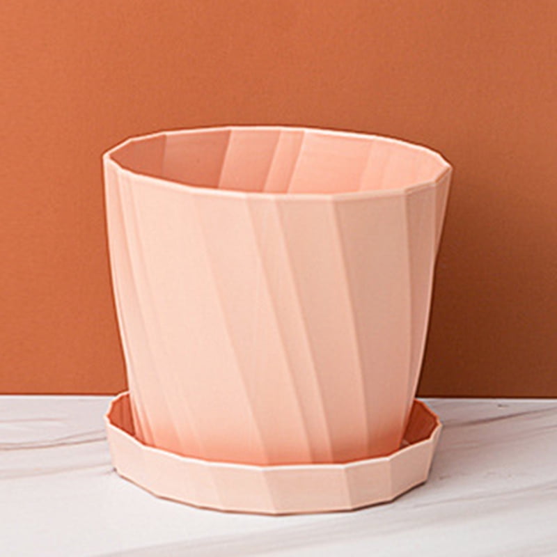 Reusable Plastic Planters Indoor Flower Plant Pots Modern Round Flower