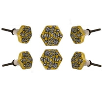 Set of Six Barson Ceramic Cabinet Knobs by Trinca Ferro
