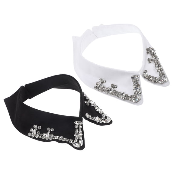 LOLIPPYY 2-Pack Women's Detachable Fake Shirt Collar Blouse Accessory, Assorted Colors for Layered Fashion