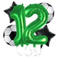 thumbnail image 1 of Yanonmyfd Soccer Balloons 10th Birthday Decorations for Boy - Soccer Birthday Party Balloons World Cup Sports Theme Party Decorations Decor Supplies - 32inch Foil Mylar Green 10 Balloon,Green 12, 1 of 11