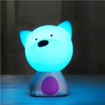 thumbnail image 4 of Perro De Dibujos Animados Luz De Noche De Silicona Suave Linda Carga Usb Pat Light Interruptor De Control Táctil Luz Led Atmósfera Lámpara De Mesa Con Múltiples Luces Para Dormitorio Monstrate HA019783-00, 4 of 7