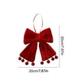 thumbnail image 3 of BAOPAI Red Polyester Christmas Tree Bows Decorations Assorted Sizes For Home Holiday Festive Decor Durables Shape, 3 of 6