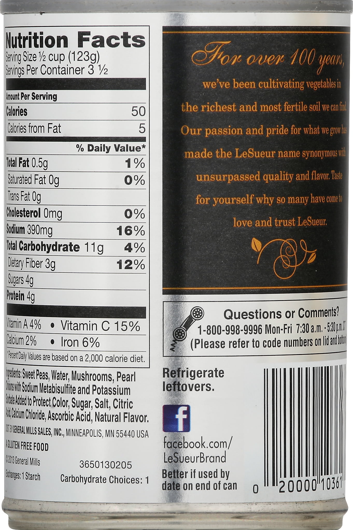 (5 pack) Le Sueur Very Young Small Sweet Peas with Mushrooms & Pearl Onions, 15 oz