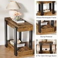thumbnail image 6 of Tribesigns 2-tier Narrow Wood End Table, Farmhouse Brown Side Table for Living Room, 6 of 9