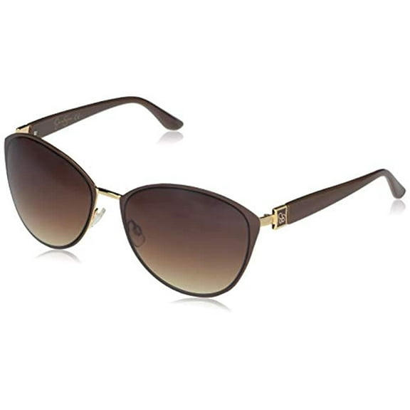 Jessica Simpson Women's J5329 Metal UVA and UVB Protective Cat Eye Fashion Sunglasses, 60mm