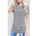 thumbnail image 2 of Camiseta de manga corta de verano para mujer, blusa con cuello , blusas sueltas informales para mujer S Baoblaze  Camiseta de algodón para mujer, 2 of 5