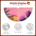 thumbnail image 3 of Xecao Summer Fruits And Sunglasses Pattern Christmas Tree Skirt Round Xmas Tree Mat Base Cover for Holiday Home Decorations-36", 3 of 6