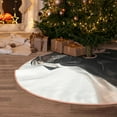 thumbnail image 5 of Daiia Black And White Boston Terrier Drawing Merry Christmas Tree Skirt , Xmas Large Lace-up Tree Skirt, Santa Snowflakes Rustic Home Decorations New Year Party Farmhouse Decor-36", 5 of 6