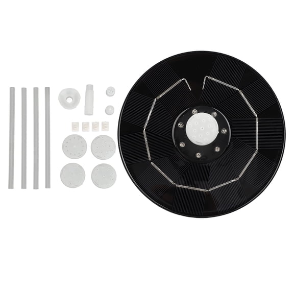 UsilkU 3.5W Solar Powered Bird Bath Fountain with RGB LED Lights, 47.2 in / 120 cm Max Lift Water Pump for Garden, Small Pond, and Outdoor Swimming Pool
