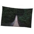 thumbnail image 4 of Tapiz de pared con puente forestal, para colgar en la pared, impresión decorativa, 200 x 150 cm 200x150cm, 4 of 9