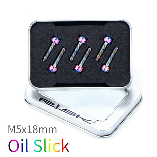 Bangcool 6PCS Bike Stem Screws M5 Replacement Bike Supplies Stem Fixing Bolts with Washer