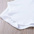 thumbnail image 4 of Infant Newborn Baby Boy Girl Long Sleeve Romper Cotton Ruffled Solid Color Bodysuit, 4 of 5