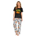 thumbnail image 2 of Family Matching Halloween Pajamas Set Skull Witch Hat Crew Neck Funny Pajamas Ghost Spider Web Horror Wide Leg Loungewear, Women:S, 2 of 7