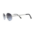 thumbnail image 3 of Oval Round Hipster Retro Metal Rim Luxury Pimp Sunglasses Silver - Navy, 3 of 4