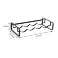 thumbnail image 3 of Table Rack Iron Black 41.5.20.4.9.6cm botellero apilable para una apariencia elegante y moderna en cualquier habitación TUNC Sencillez, 3 of 5