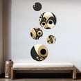 thumbnail image 3 of Designart "Golden Circular Universe III" Modern Geometric Metal Wall Art Set of 5 Piece, 3 of 5