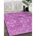 thumbnail image 2 of Ahgly Company Indoor Rectangle Patterned Violet Purple Area Rugs, 2' x 5', 2 of 6