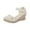 White, variant on HBYJLZYG Summer Womens Espadrilles Sandals, Wedges Heel Closed Toe Platform Sandals Casual Solid Womens Sandals