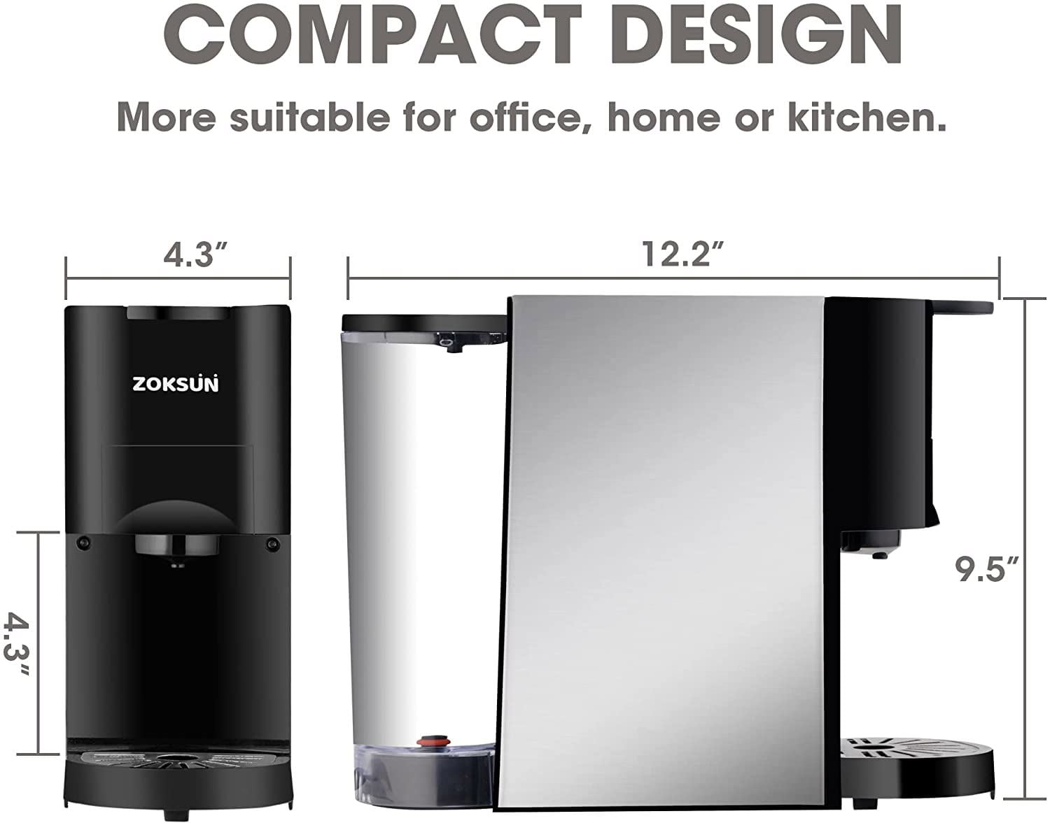 Espresso Pod Machine, 3 in 1 Coffee Machine for Nespresso
