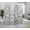 Silver, variant on Arvada 4-Panel Room Divider with Circle Pattern, White - Freestanding Privacy Screen for Living Room, Bedroom, and Office, 70 Tall, Pine Wood Frame, Nonwoven Fabric