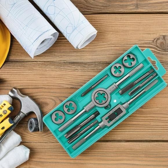 TABLETREANDS 12Ud Kit Profesional De Terraja Y Machuelo De Metal Para Reparación Y