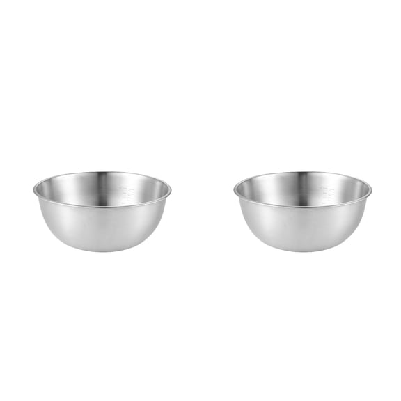 2PCS Stainless Steel Mixing Bowls 1 Packs Small Thicker Stainless Steel Flat Bottom Mixing Bowls Home Refrigerator and Kitchen Food Storage Organizers 17cm Home Decor