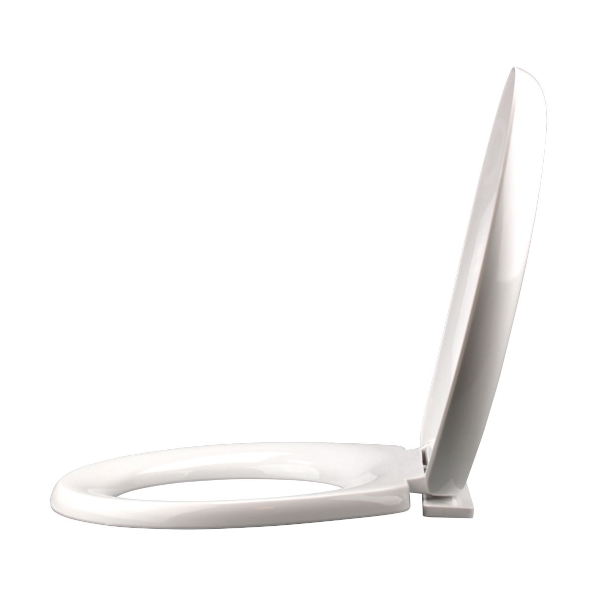 White Slow Close Toilet Seat Plastic Round No Slam Quiet Lid 16.5"x 14"| Renovators Supply