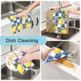 thumbnail image 2 of Yayeee 6 Pack Kitchen Dish Cloths Set for Washing Soft Drying Absorbent Microfiber Towels, Lemon Checkered, 2 of 9