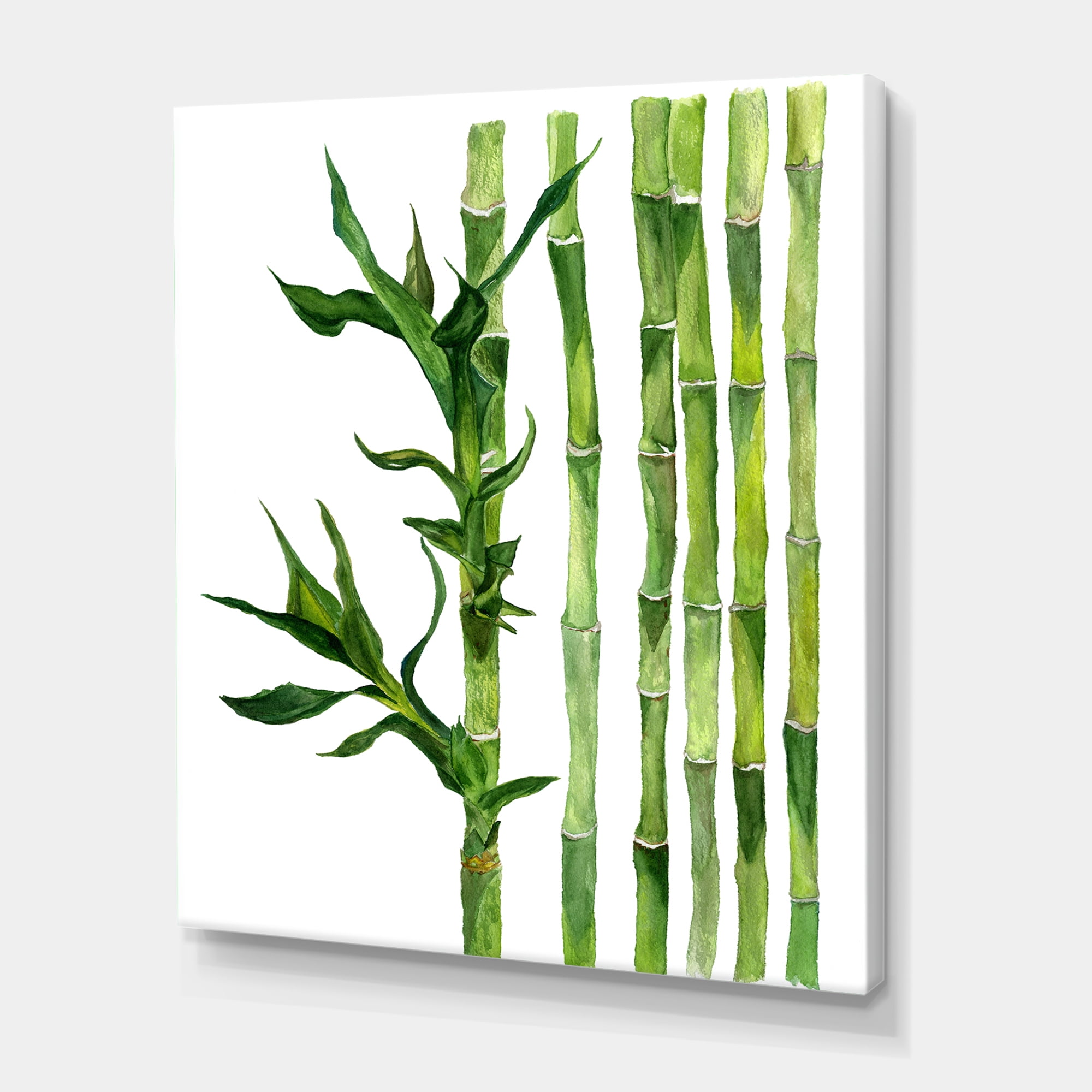The Forest of Bamboo Branches III 8 in x 12 in Painting Canvas Art Print, by Designart