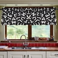 thumbnail image 5 of Ryvnso Alphabet Pattern Curtains Sets Short Curtain Rod Pocket Half Window Cafe Farmhouse Tier 2 Panels 57"W x 36"L, 5 of 7