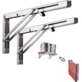 thumbnail image 1 of Folding Bracket, 2 Pcs Stainless Steel Folding Shelf Bracket, Folding Bracket, Bracket Bracket, Wall Mounted Folding Shelf for Wall Shelf Table Bench, 1 of 5