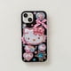 thumbnail image 1 of Funda de teléfono de arena movediza con lazo de perlas 3D Sanrio para IPhone 14, 13, 12, 11 Pro Max, transparente, Y2k, regalo para niña Fivean unisex, 1 of 2