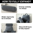 thumbnail image 2 of TOPCHANCES Backrest Reading Pillow, Bed Rest Pillow with Arms, Back Support Pillows ( Gray - Solid ), 2 of 10