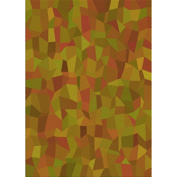 Ahgly Company Machine Washable Indoor Rectangle Transitional Mahogany Brown Area Rugs, 7' x 9'
