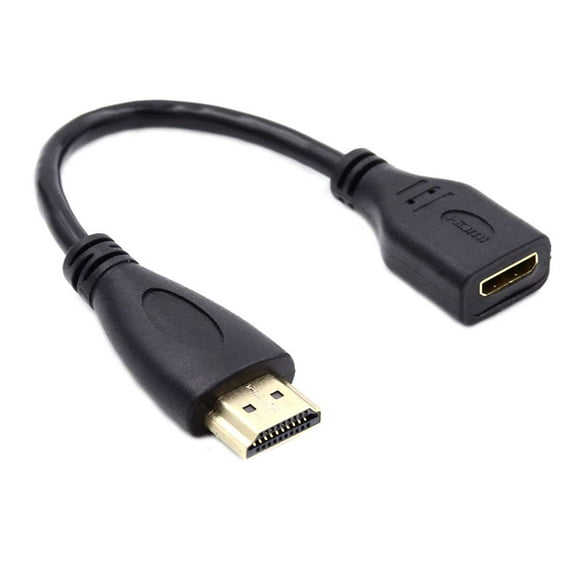 JSER 15cm Mini HDMI Type-C Socket Female to HDMI Type-A Male Adapter Extension Cable for Camera HDTV 4K 1080P