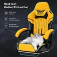 thumbnail image 6 of Dowinx Ergonomic Gaming Chair with Footrest, Reclining Gamer Chair for Adults, High Back Computer Office Chair with Lumbar Support & Linkage Armrests,Yellow, 6 of 6