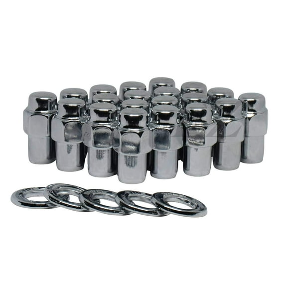 20 Cragar Standard Mag Lug Nuts 7/16"-20 with Center Washer 0.76" Shank 0.68" Diameter 1.57" Length