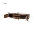 thumbnail image 6 of Mid Century TV Stand with 2 Drawers, 80'' Media Console, Walnut Entertainment Center, 6 of 9