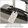 thumbnail image 3 of Square 2Pack PU Leather Rabbit and Polka Dots Cruise Luggage Tag with Privacy Cover and Name ID Tag for Travel Handbags Backpacks Luggage Tags, 3 of 6