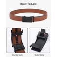 thumbnail image 3 of AWAYTR Men Ratchet Belt Leather Adjustable Trim to Fit No Holes Slide Dress Belt for Casual Formal Gift, 3 of 7