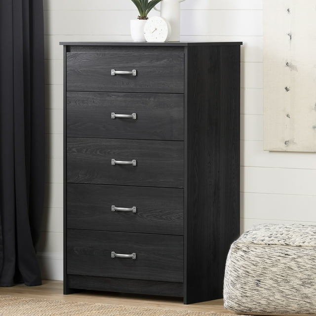 South Shore Tassio 5-Drawer Chest for Adult, in Gray Oak