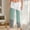 Green, variant on Qulqfy Women's Pants Lounge Blue Baggy Pants Wide Leg Color Block Elastic Waist Pull On Pants for Women