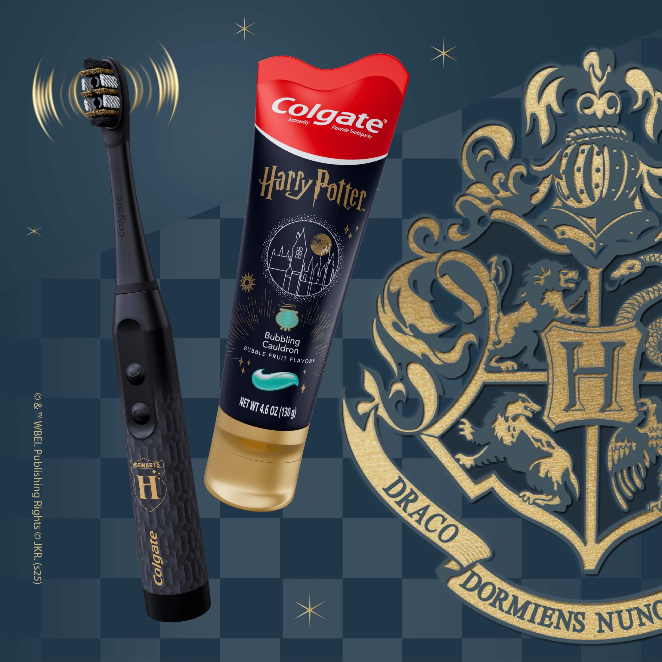 Colgate Harry Potter Adult Battery Powered Electric Toothbrush, Soft, 1 Pack