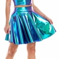 thumbnail image 5 of Women's Sexy Pleated Mini Skirt, High Waist Bodycon Short Skirt, Party Club Skirt for Stage Performance, Night Out and Dance,Blue,M, 5 of 7