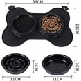 thumbnail image 4 of Tazón De Alimentación Lenta Para Perros, Tazón De Alimentación Lenta, Tazón Anti Glotón Para Perros Gatos, Promueve La Alimentación Saludable Y La Digestión Lenta (Negro). Afortunado Sencillez, 4 of 5