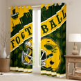 thumbnail image 2 of jejeloiu Football Rugby City Black Out Curtains,Yellow Ball Helmet Curtains Pack of 2 (42x63 Each) For Men Women, 2 of 6