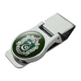 thumbnail image 1 of Harry Potter Slytherin Painted Crest Satin Chrome Plated Metal Money Clip, 1 of 4