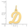 thumbnail image 3 of 14K Yellow Gold Charm Pendant Themed 19 mm 13 Medium Script Initial D, 3 of 3