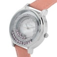 thumbnail image 4 of Genoa Pink White Cubic Zirconia CZ Miyota Japanese Movement Watch with Pink Genuine Leather Strap Ct 0.24 Birthday Christmas Gifts, 4 of 8